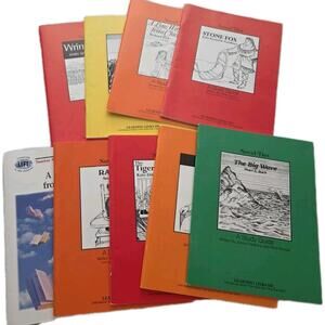 Novel Ties Study Guides Homeschool Lot Of 8 Giver Fox Hatchet Big Wave Tutoring